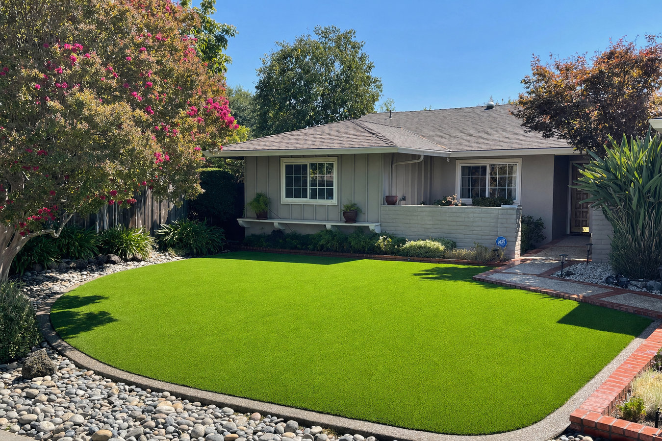 Residential turf installation